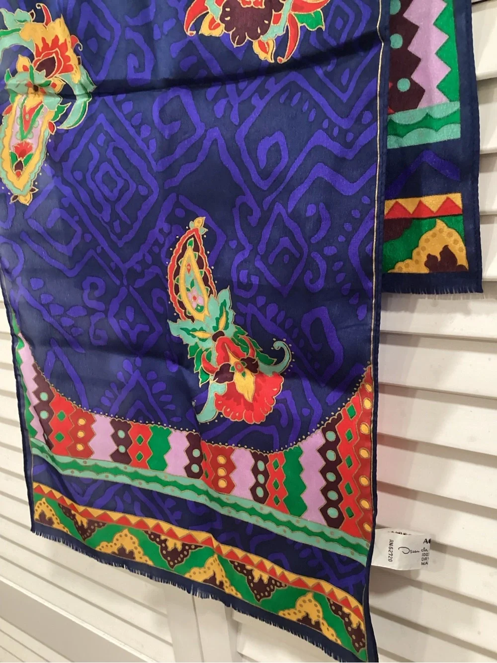 VTG Oscar de la Renta Silk Scarf in MIXED Vibrant colors